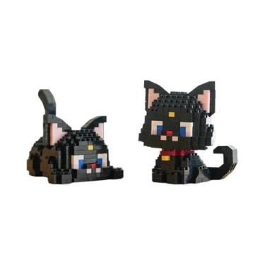 Imagem de Kit De Blocos De Montar Gato Laranja E Vaca Para Meninas, Brinquedo Mo