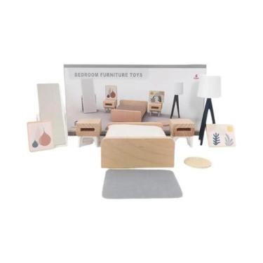 Imagem de Conjunto De Brinquedos De Casa De Brinquedo De Madeira Para Crianças M