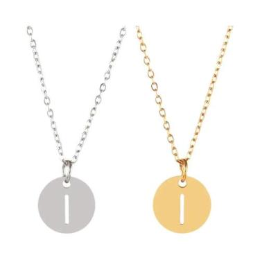 Imagem de Colar De Nome Com Iniciais Em Aço Inoxidável Para Mulheres, Pingente R