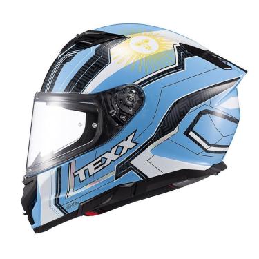 Imagem de Capacete Texx Kaiman com Óculos Solar Países Esportivo Moto-Unissex