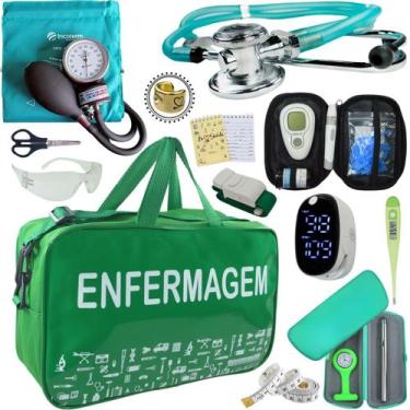 Imagem de Kit Enfermagem Aparelho Pressao Esteto Completo Promocao Top - Love Sa