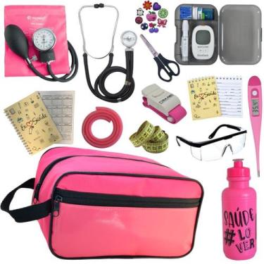 Imagem de Kit de Enfermagem Estetoscopio  Aparelho de  Pressao Necessaire Medido