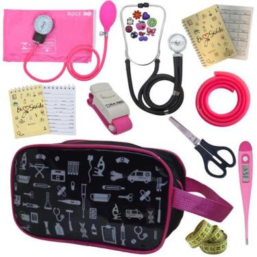 Imagem de Kit Enfermagem Profissional Glicose Estagio Saude Completo - PREMIUM, 