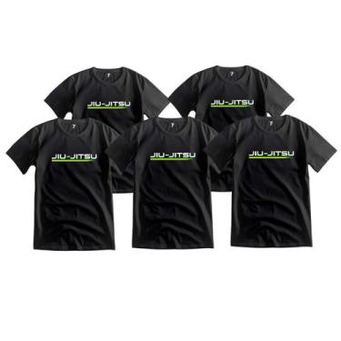 Imagem de Kit 5 Camiseta Jiu Jitsu Brasil Adulto Algodão Várias Cores - Sete Set