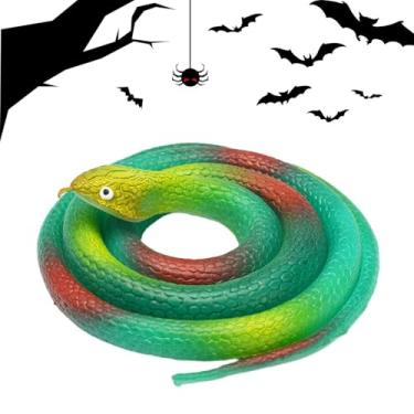 Imagem de Cobras de brinquedo que parecem reais,Cobra realista de 31,5 polegadas - Brinquedo de pegadinha para truque de piada da Mentira Festa de Halloween, Brinquedos complicados Adereços de pegadinha
