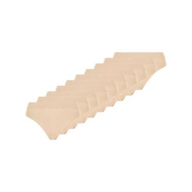 Imagem de Kit com 10 Calcinhas Básica Biquíni Loba 40300-001, Bege, G