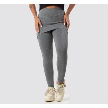 Imagem de Calça saia Tapa Bumbum Cintura Alta Fitness calça legguing suplex liso