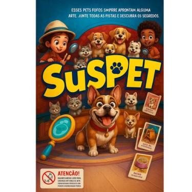 Imagem de Jogo SusPET Mistério Infantil Tabuleiro Pets Mistério