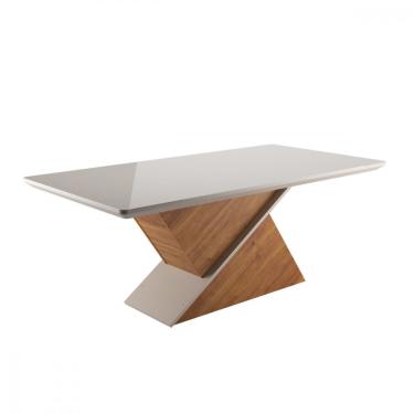 Imagem de Mesa De Jantar Aurora 160x90cm Mel Blonde E Off White Viero Mel/blonde E Off White