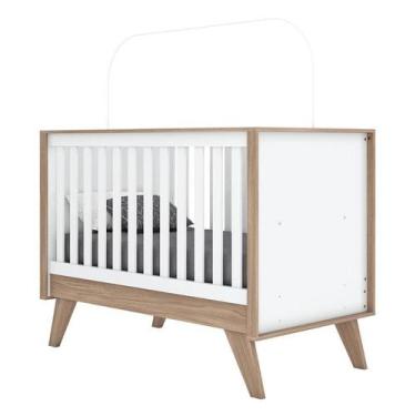 Imagem de Berço Americano e Guarda Roupa Infantil Confete Branco Brilho Jequitib