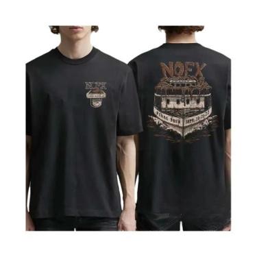 Imagem de Camiseta De Algodão Gráfica Unissex Da Banda De Rock NOFX Para Homens 