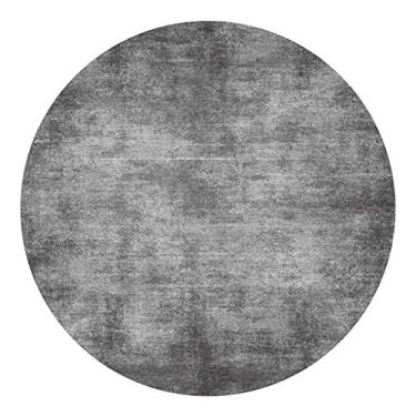 Imagem de Tapete redondo vintage de cor sólida moderno circular macio para cadeira de computador para quarto de crianças, casa, quarto, cobertor de cabeceira