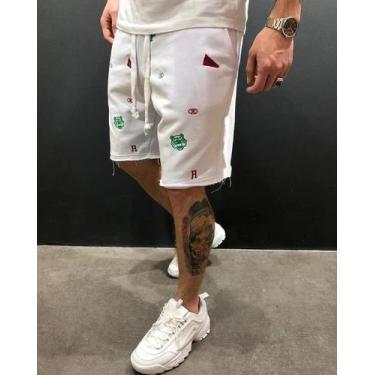 Imagem de Bermudas Cargo Masculinas De Verão Casuais Para Academia Fitness Com B