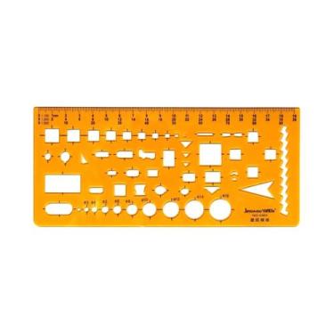 Imagem de Régua De Medição Oval Em Resina K Durável Para Desenho Digital, Móveis