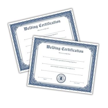 Imagem de Certificado de conclusão de soldagem pacote com 30 unidades 21,6 x 28 cm Comércio concluído para enquadrar o programa de conclusão do curso de diploma profissional horas