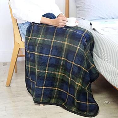 Imagem de ZDJZMGZ Cobertor para cadeira de rodas – Cobertor aconchegante e quente com botões, camada dupla, cobertor térmico extra para presente quente