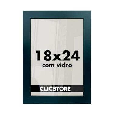 Imagem de Moldura 18x24 Quadro Vidro Poster Diplomas Porta Retrato Foto Certificado Fotografia Parede Madeira Cartazes Cursos MDF