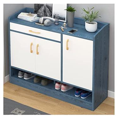 Imagem de U5GAAALPPQ9 Organizador de sapatos ajustável, sapateira, porta dupla, organizador de sapatos de grande capacidade, sala de estar, quarto, corredor, prateleira de sapatos, 90 × 30 × 90 cm, organizador