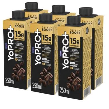 Imagem de Kit 6und YoPRO UHT Energy Boost Café Exp 250g 15g Proteína
