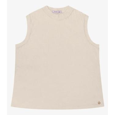 Imagem de Regata em Ribana Feminina Plus Size Secret Glam Bege, Plus G3, Bege