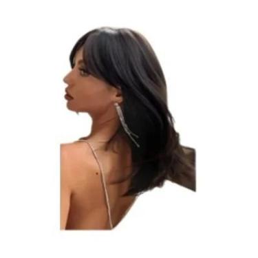 Imagem de Peruca Sintética Longa E Lisa Loira De Alta Densidade Para Mulheres, U