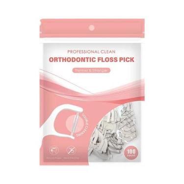 Imagem de Fio Dental Ortodôntico Para Usuários De Aparelhos, Fio Duplo Para Dent