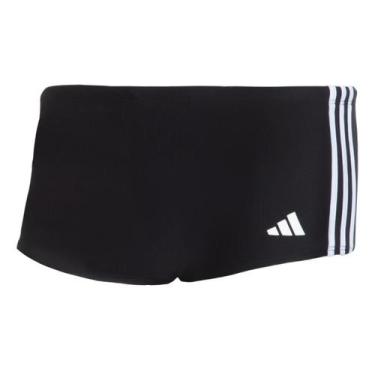 Imagem de Sunga Adidas 3 Listras Masculina, Preto, Branco, M