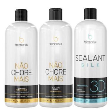Imagem de Kit Não Chore Passo 1 e 2 1l Selagem Sealant Silk 3D 1l - Borabella