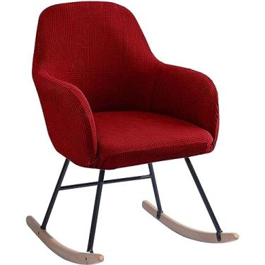 Imagem de Capas elásticas para cadeira de balanço com braços para cadeira de descanso com destaque nas costas altas - Proteja sua cadeira com capa protetora elegante para casa, quarto e sala de jantar