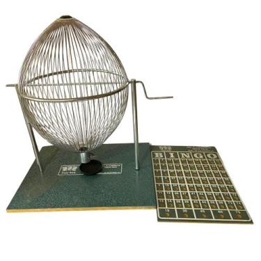 Imagem de Jogo Números 1 A 75 Globo De Metal Tabuleiro Em Madeira N4 - Três Reis