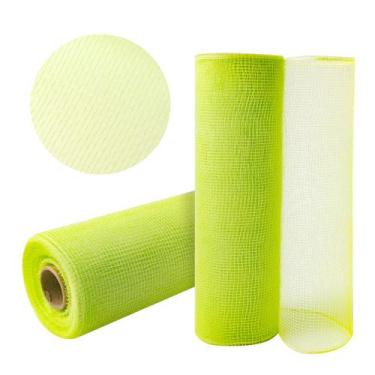 Imagem de Fita de malha Deco GouzaAK verde maçã 25 cm x 9 m para bricolage