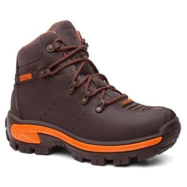 Imagem de Bota Masculina Couro Legítimo Resistente Confortável Macio Com C.A Botina Adventure CatPro Reforçada-Masculino