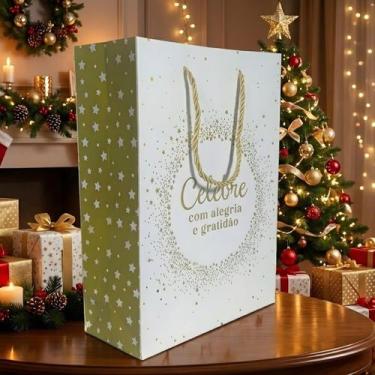 Imagem de Sacola De Presente Celebração 27 X 19,4 X 8,6cm Boas Festas - Casa Pal
