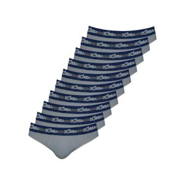 Imagem de Kit com 10 Cuecas Slip Zorba 0764, Chumbo, G