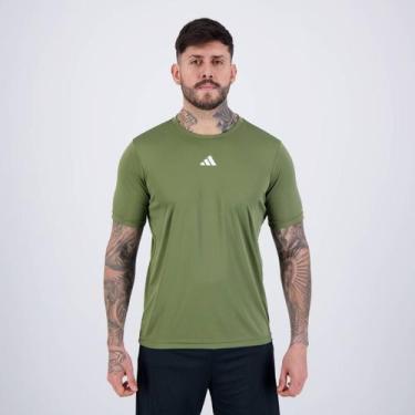 Imagem de Camiseta Adidas Basic Treino Verde Oliva, G
