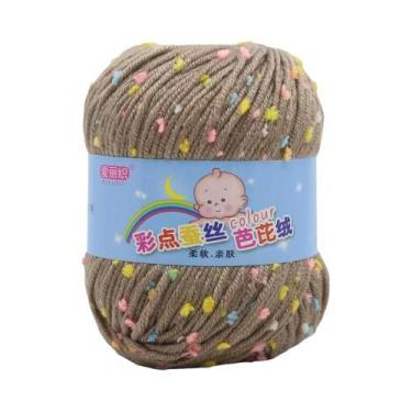 Imagem de Fio De Algodão Colorido 50g Para Tricô Manual, Crochê, Suéter, Coberto