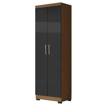 Imagem de Armário Multiuso 2 Portas 2000191 Atacama Grafite Com Pés Preto - Aramóveis