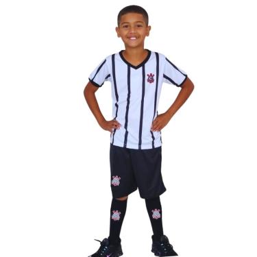 Imagem de Uniforme Infantil Corinthians Kit 3 Peças Oficial