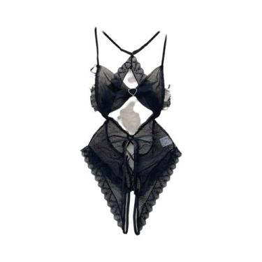 Imagem de Vestido De Noite Sem Mangas Em Renda Floral Para Mulheres, Com Tanga, 