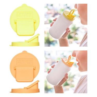 Imagem de Kit 2 tampas para lata de bebida, reutilizável, sujeiras por fora, gás