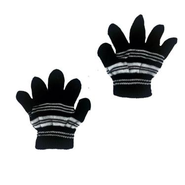 Imagem de Kit 2 Pares Luvas Quentinhas Inverno Infantil Meninos Escola