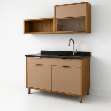 Imagem de Lavanderia Completa Armário Aéreo Balcão Gabinete Em Mdf Multiuso Nich