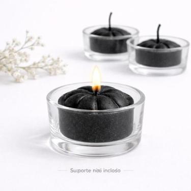 Imagem de Vela Preta Rechaud  Uso Espiritual, Decoração e Aromatizadores - Estre
