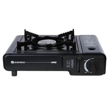 Imagem de Fogareiro Fogão Portátil Camping Uno Guepardo a Gás Compacto Preto
