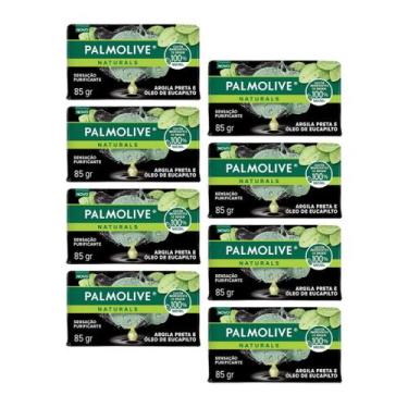 Imagem de Kit 8 Sabonetes Palmolive Naturals e Sensação Purificante Argila Preta
