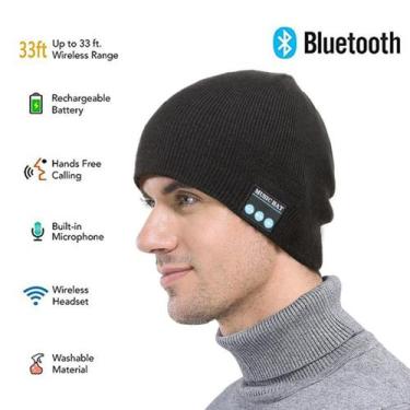 Imagem de Touca Gorro Chapéu Musicas Som Bluetooth Frio Mp3 Sem fio - Home Goods