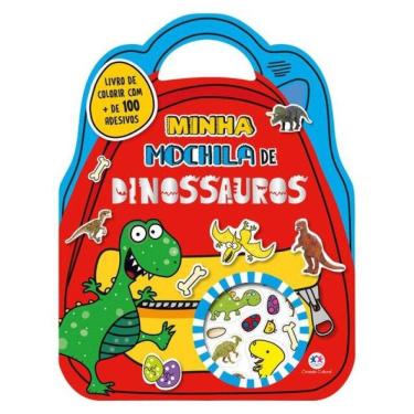 Imagem de Minha Mochila De Dinossauros Com Adesivos E Para Colorir