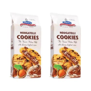 Imagem de Kit 2 Pacotes Cookie Importado Merba Creme de Avelã 200g  Gourmet Hola