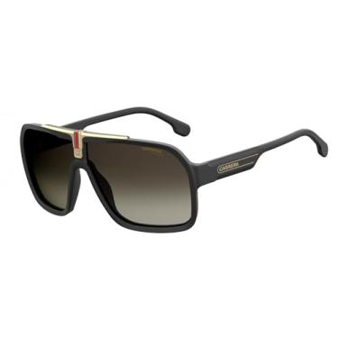 Imagem de Carrera Óculos de sol masculinos quadrados 1014/S, dégradé preto/marrom, 64mm, 10mm