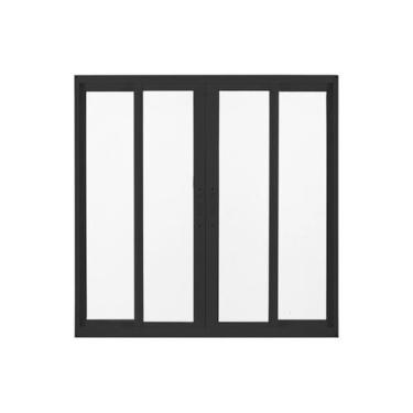 Imagem de Janela de Aluminio de Correr 100x100cm 4 Folhas Soft - MGM